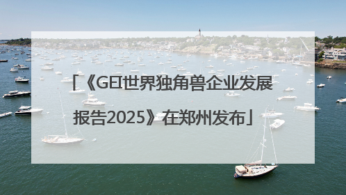 《GEI世界独角兽企业发展报告2025》在郑州发布
