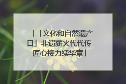 「文化和自然遗产日」非遗薪火代代传 匠心接力续华章
