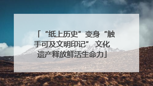 “纸上历史”变身“触手可及文明印记” 文化遗产释放鲜活生命力