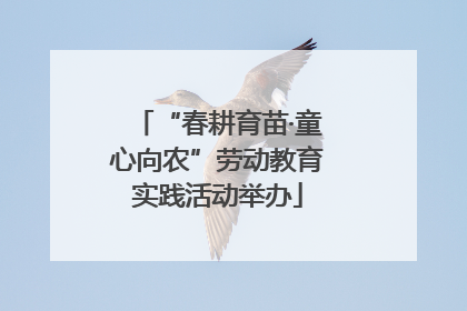“春耕育苗·童心向农”劳动教育实践活动举办