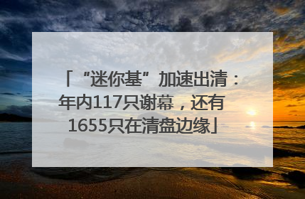 “迷你基”加速出清：年内117只谢幕，还有1655只在清盘边缘