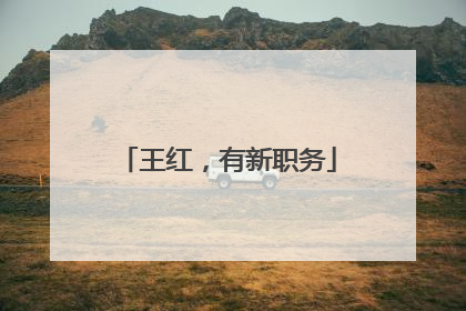 王红，有新职务
