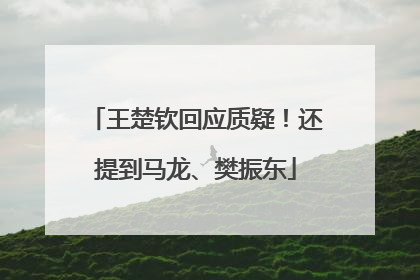 王楚钦回应质疑！还提到马龙、樊振东