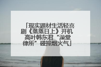 现实题材生活轻喜剧《蒸蒸日上》开机 高叶韩东君“澡堂律所”碰撞烟火气