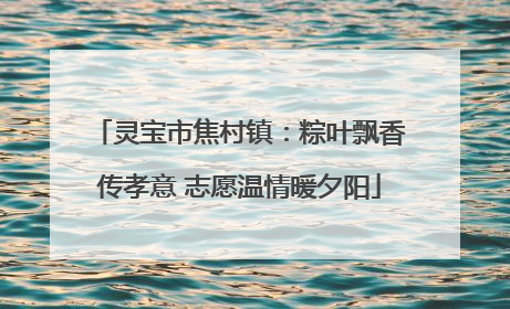 灵宝市焦村镇：粽叶飘香传孝意 志愿温情暖夕阳