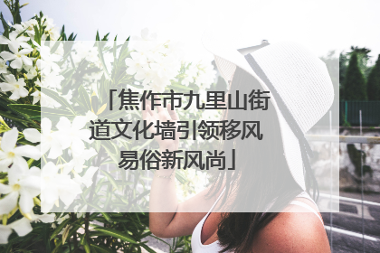 焦作市九里山街道文化墙引领移风易俗新风尚