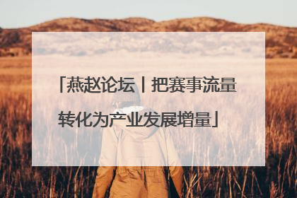 燕赵论坛丨把赛事流量转化为产业发展增量