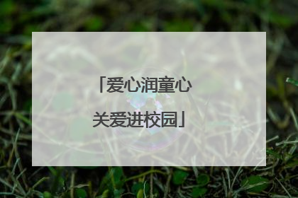 爱心润童心 关爱进校园