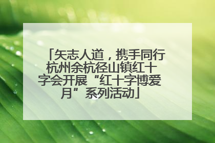 矢志人道，携手同行 杭州余杭径山镇红十字会开展“红十字博爱月”系列活动
