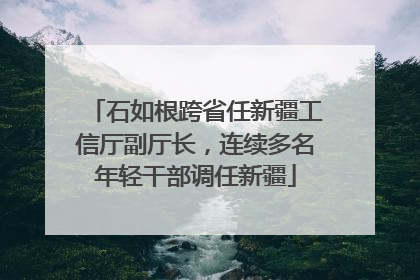 石如根跨省任新疆工信厅副厅长，连续多名年轻干部调任新疆