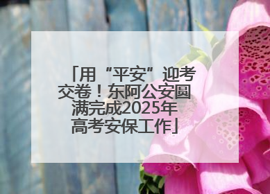 用“平安”迎考交卷！东阿公安圆满完成2025年高考安保工作