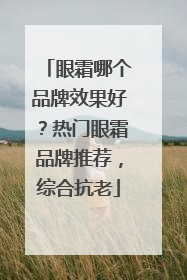 眼霜哪个品牌效果好？热门眼霜品牌推荐，综合抗老