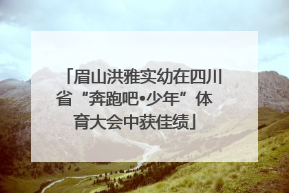 眉山洪雅实幼在四川省“奔跑吧•少年”体育大会中获佳绩
