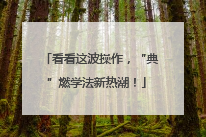 看看这波操作，“典”燃学法新热潮！