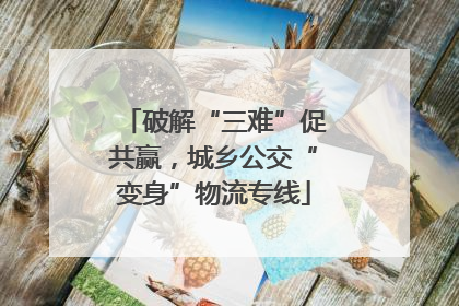 破解“三难”促共赢，城乡公交“变身”物流专线