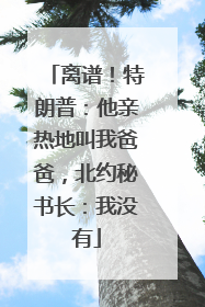 离谱！特朗普：他亲热地叫我爸爸，北约秘书长：我没有