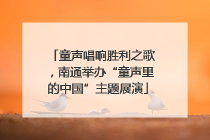 童声唱响胜利之歌，南通举办“童声里的中国”主题展演