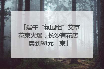 端午“氛围组”艾草花束火爆，长沙有花店卖到98元一束