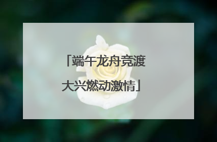 端午龙舟竞渡 大兴燃动激情