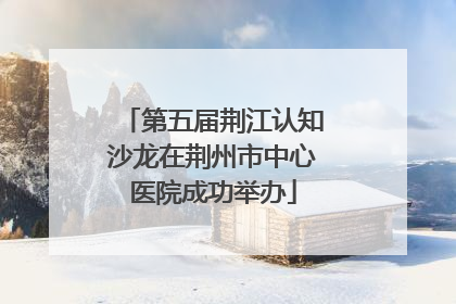 第五届荆江认知沙龙在荆州市中心医院成功举办