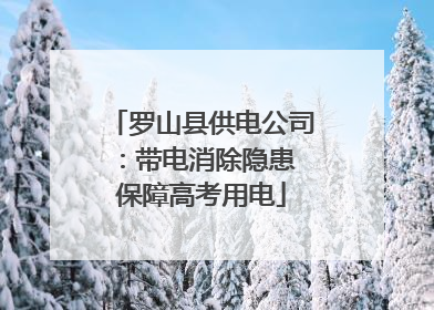 罗山县供电公司：带电消除隐患 保障高考用电