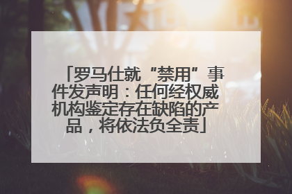 罗马仕就“禁用”事件发声明：任何经权威机构鉴定存在缺陷的产品，将依法负全责