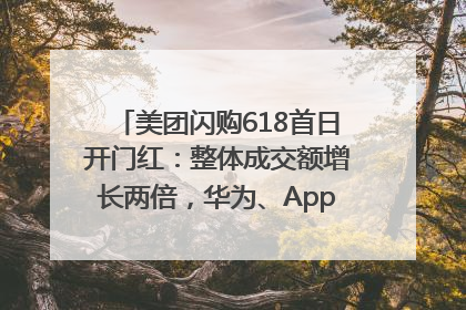 美团闪购618首日开门红：整体成交额增长两倍，华为、Apple、沃尔玛等近800个品牌翻倍增长