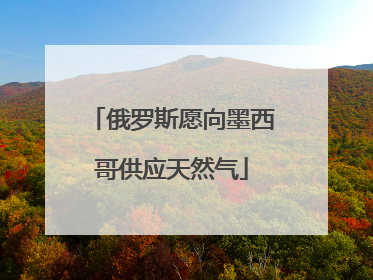 俄罗斯愿向墨西哥供应天然气
