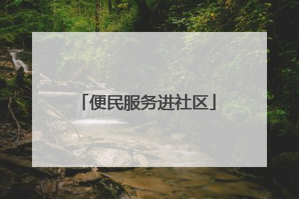 便民服务进社区