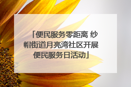 便民服务零距离 纱帽街道月亮湾社区开展便民服务日活动