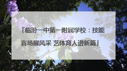 临汾一中第一附属学校：技能赛场展风采 艺体育人谱新篇