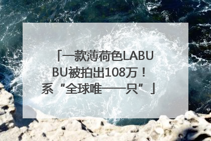 一款薄荷色LABUBU被拍出108万！系“全球唯一一只”