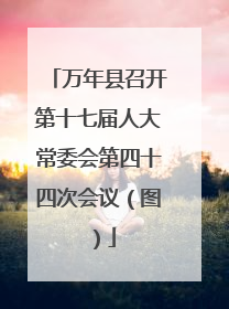 万年县召开第十七届人大常委会第四十四次会议（图）