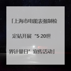 上海市电能表强制检定站开展“5·20世界计量日”宣传活动