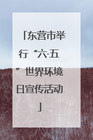 东营市举行“六·五”世界环境日宣传活动