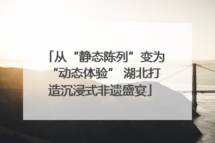 从“静态陈列”变为“动态体验” 湖北打造沉浸式非遗盛宴