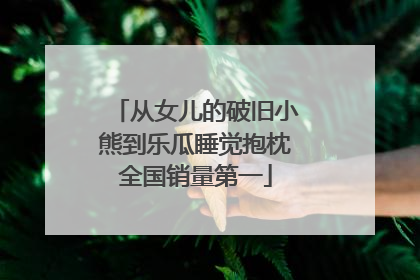 从女儿的破旧小熊到乐瓜睡觉抱枕全国销量第一