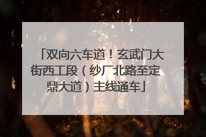 双向六车道！玄武门大街西工段（纱厂北路至定鼎大道）主线通车