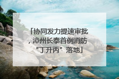 协同发力提速审批，漳州长泰首例消防“丁升丙”落地