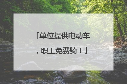 单位提供电动车，职工免费骑！