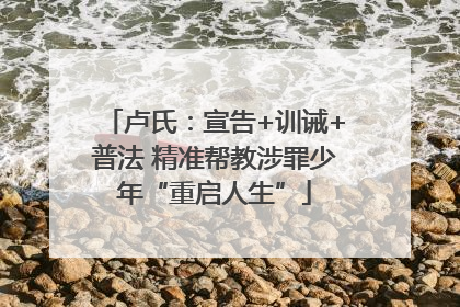 卢氏：宣告+训诫+普法 精准帮教涉罪少年“重启人生”