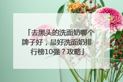 去黑头的洗面奶哪个牌子好，最好洗面奶排行榜10强？攻略