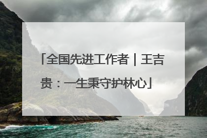 全国先进工作者｜王吉贵：一生秉守护林心
