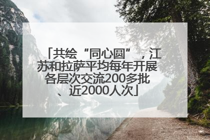 共绘“同心圆”，江苏和拉萨平均每年开展各层次交流200多批、近2000人次