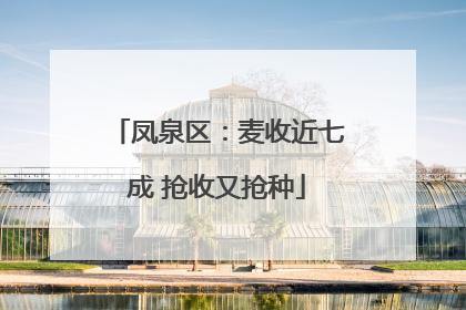 凤泉区：麦收近七成 抢收又抢种