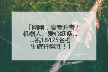 刚刚，高考开考！机器人、爱心纸条……祝18425名考生旗开得胜！