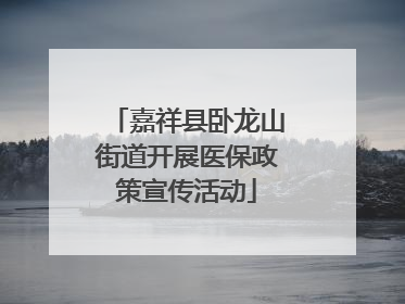 嘉祥县卧龙山街道开展医保政策宣传活动