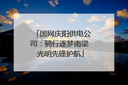 国网庆阳供电公司：骑行逐梦南梁 光明先锋护航