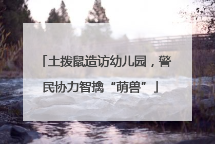 土拨鼠造访幼儿园，警民协力智擒“萌兽”