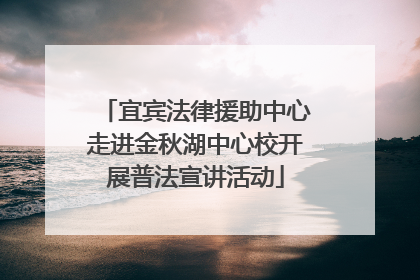 宜宾法律援助中心走进金秋湖中心校开展普法宣讲活动
